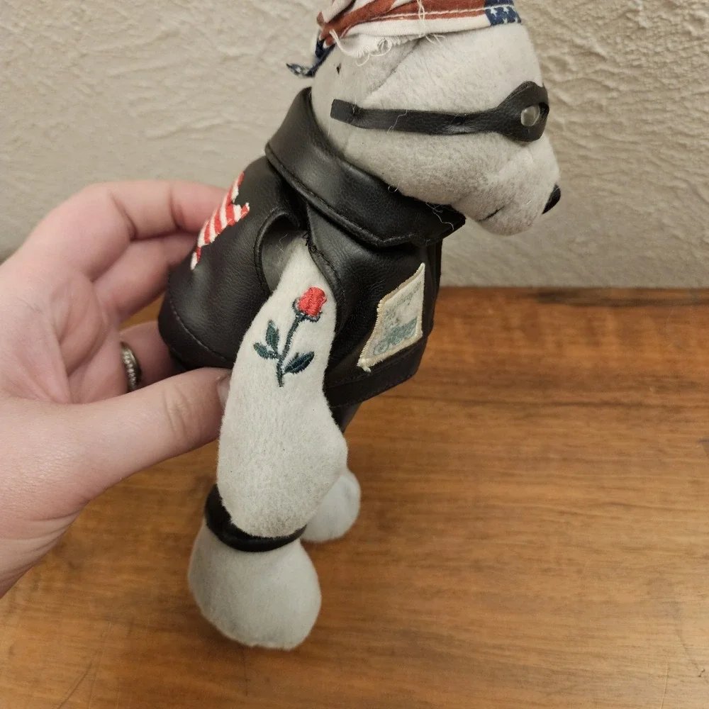 Vintage 2003 USPS Exclusive Motorcycle Stamp Biker Bear Post Office Plush